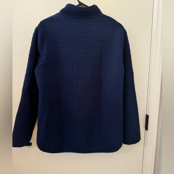 Lands’ End Navy Blue Fleece Pullover - Picture 2 of 4